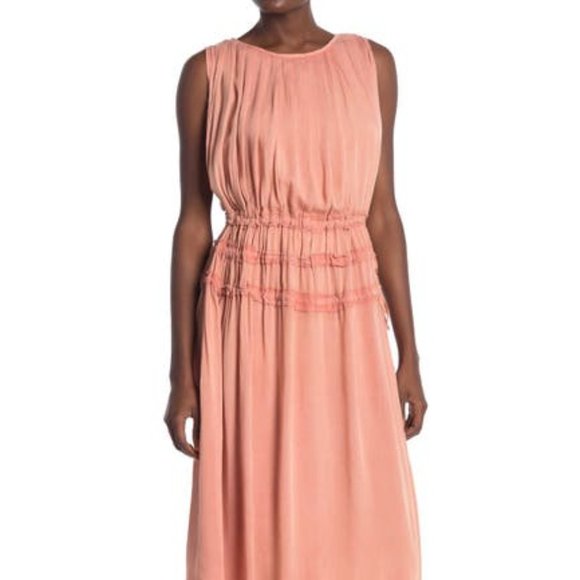 Dresses & Skirts - BOHO ME Smocked Waist Midi Dress, Large NWT